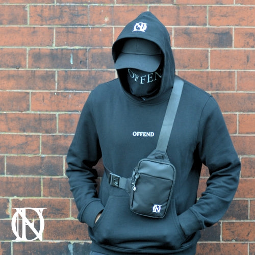 Black hoodie with 'OFFEND' text and OFFEND logo