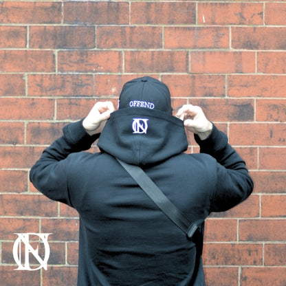 Black hoodie with 'OFFEND' text and OFFEND logo