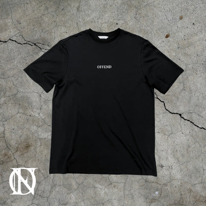 Black t-shirt with OFFEND text and OFFEND logo