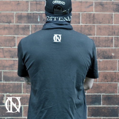 Black t-shirt with OFFEND text and OFFEND logo